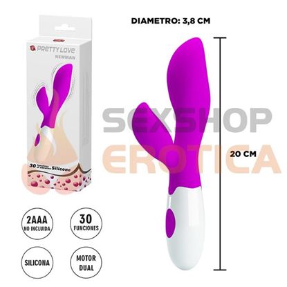 Estimulador vaginal con vibrador de clitoris